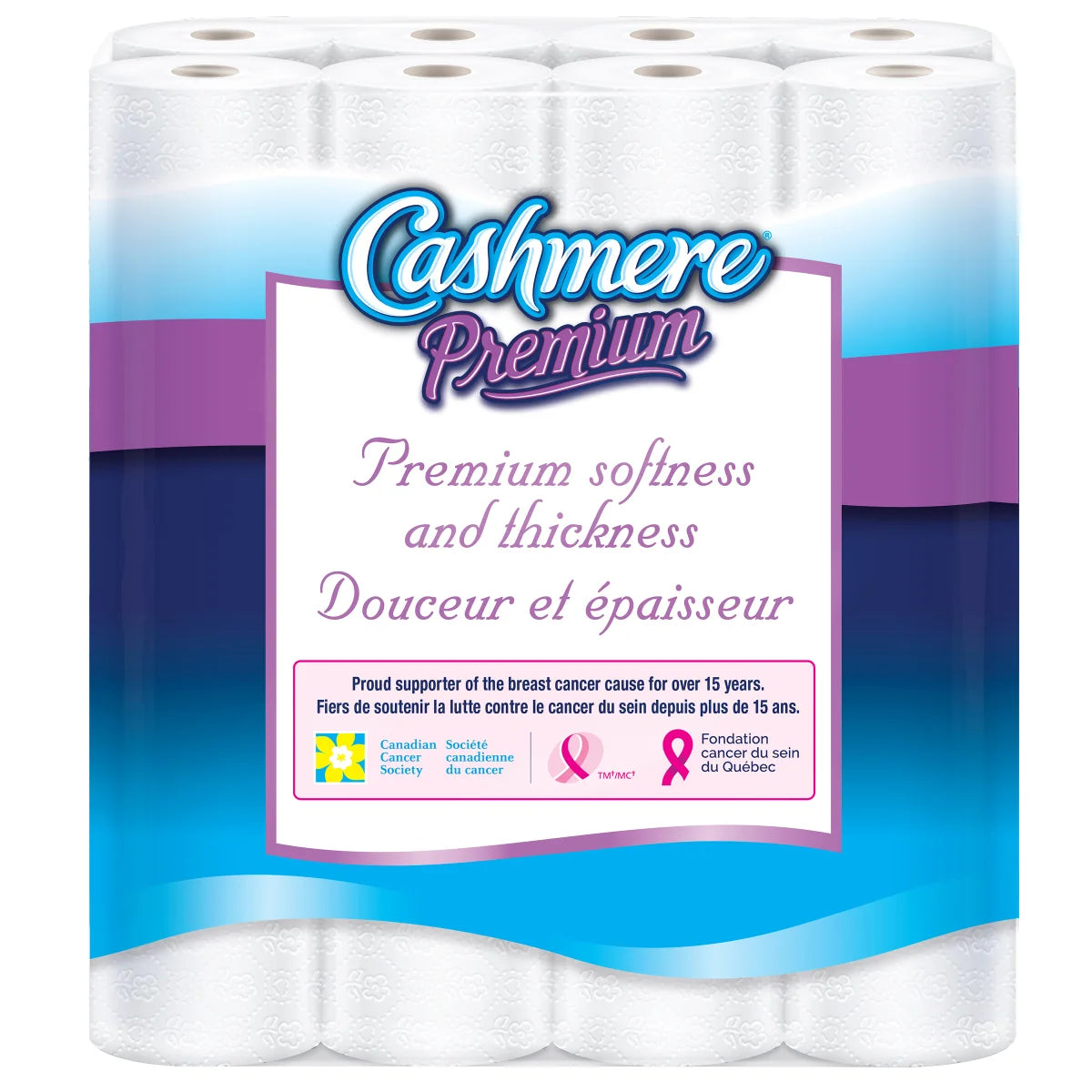 Papier hygiénique doux et épais de qualité supérieure en cachemire, hypoallergénique et sans danger pour les fosses septiques, paquet de 40