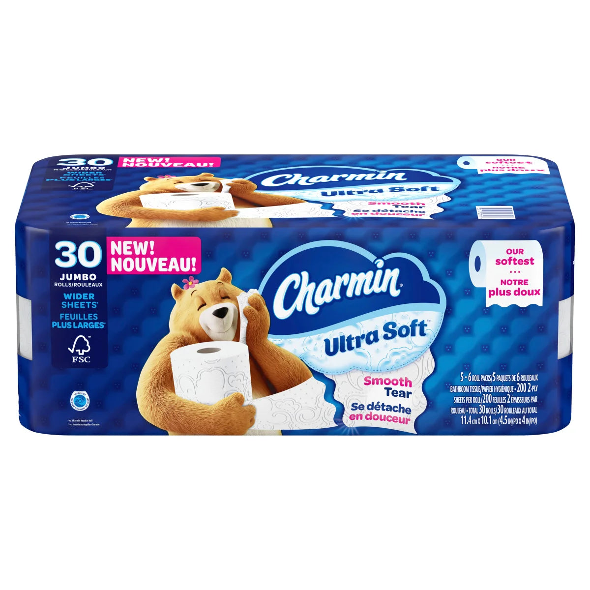 Rouleaux géants de papier toilette ultra doux Charmin, 30 x 200 feuilles