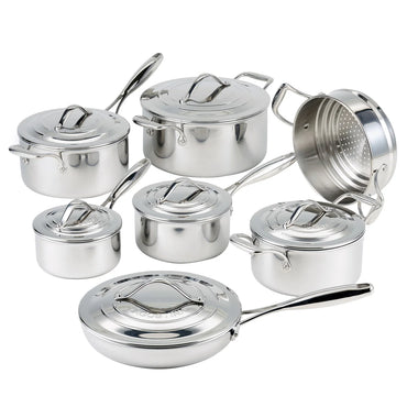 Lagostina 5-ply Clad Stainless-steel Cookware Set, 13-piece