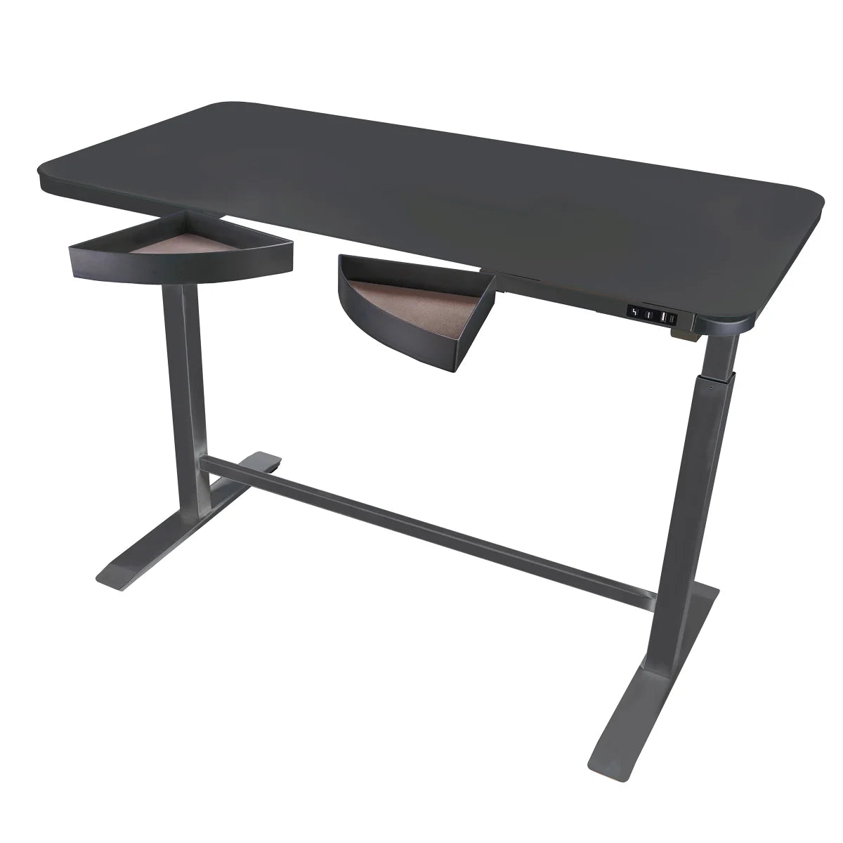 Motionwise 121.9 cm x 60.9 cm (48 in. x 24 in.) Glass Top Height-adjustable Desk
