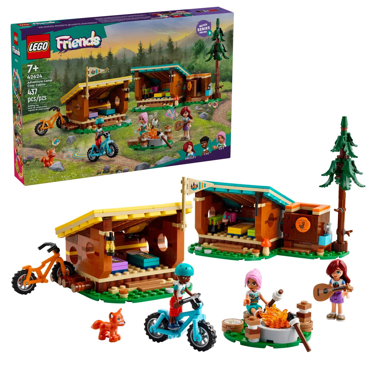 LEGO Friends Adventure Camp Cozy Cabins Camping 42624