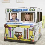 Fellowes - Bankers Box at Play Colour-Your-Own Cardboard School Bus