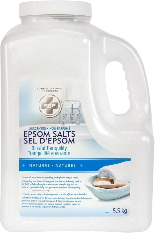 EPSOM Salt, Recovery Bath Soak | PSP Unscented Epsom Salt | 5.5 KG
