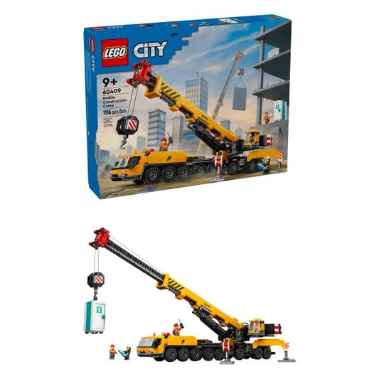 LEGO City Yellow Mobile Construction Crane Toy Set