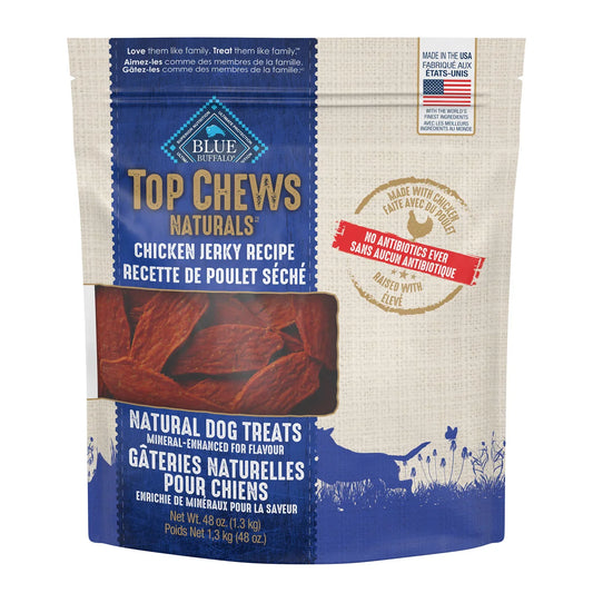Blue Buffalo Top Chews Natural Jerky Dog Treats, Chicken, 1.36Kg