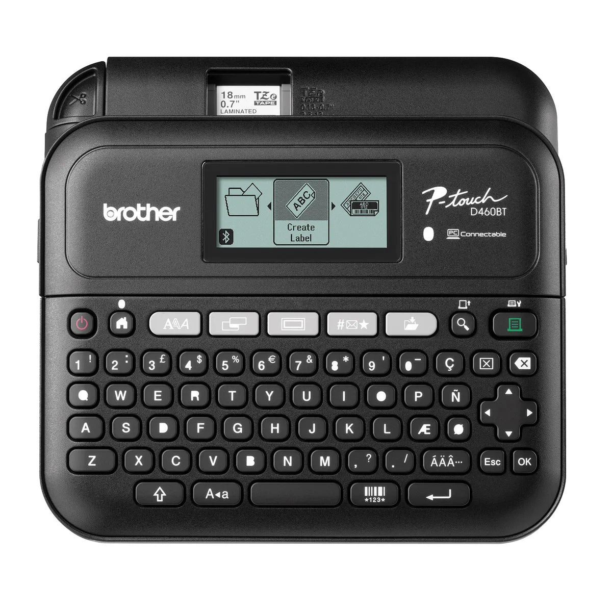 Brother P-touch PT-D460BT Business Expert Connected Label Maker with Bonus TZE241 Laminated Tape