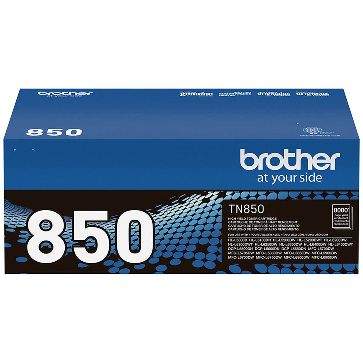 Cartouche de toner noir haute capacité Brother TN850