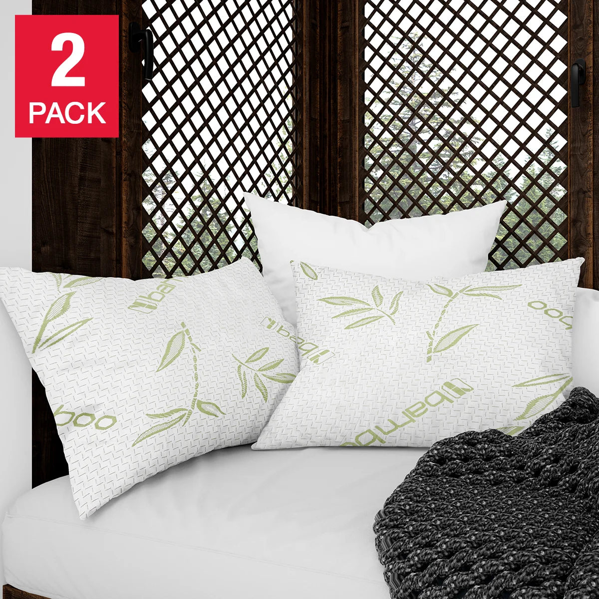Lot de 2 oreillers en bambou Cotton House