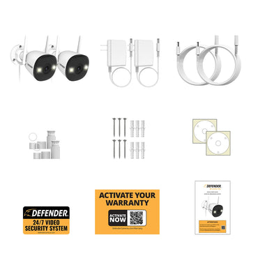 Defender AI POWERED 4K Guard Pro Wi-Fi Plug-in Power Security Cameras