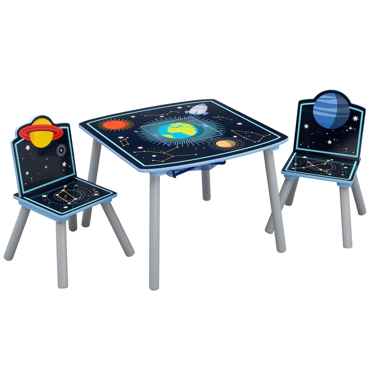Ensemble table et chaises en bois pour enfants Delta Children Space Adventures avec rangement