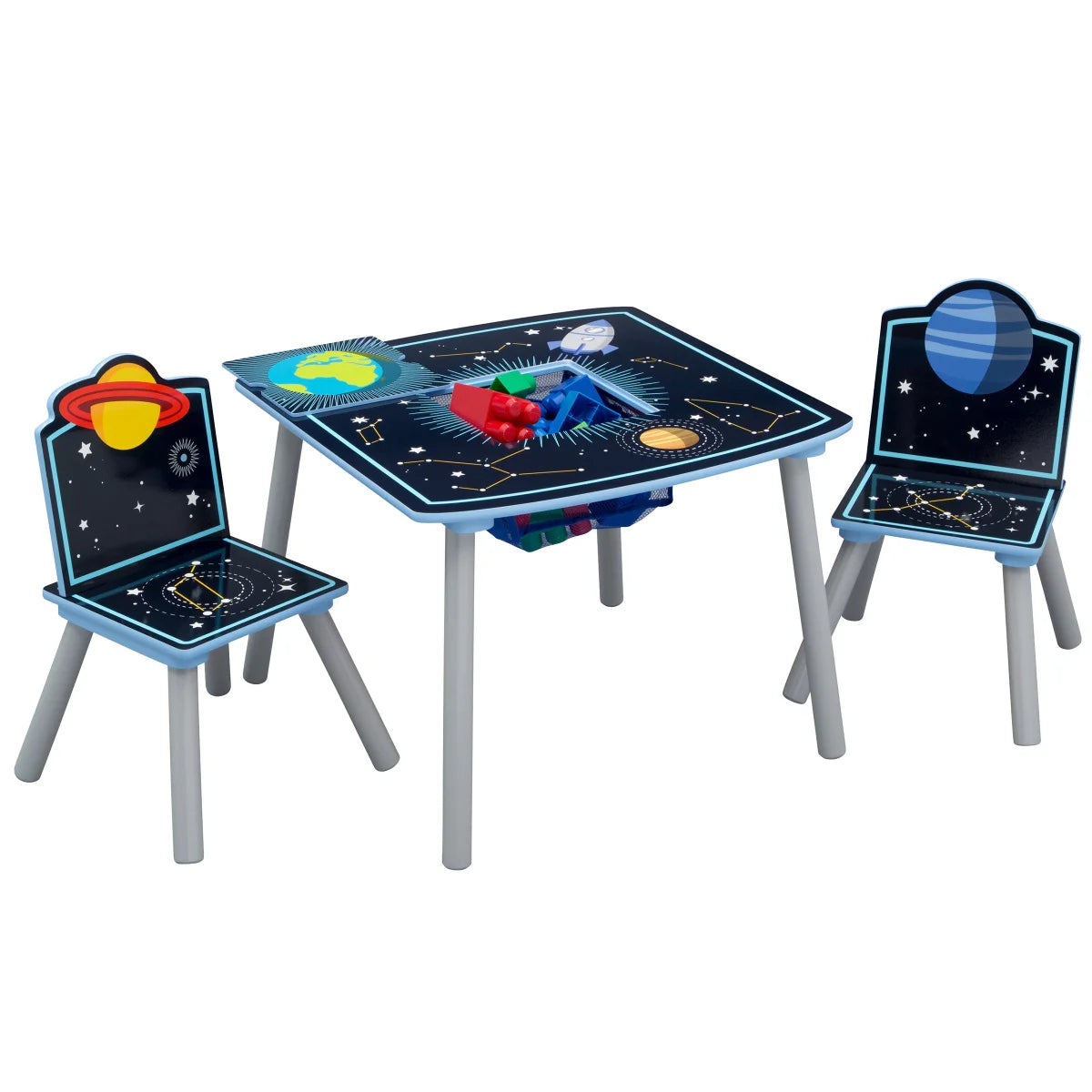 Ensemble table et chaises en bois pour enfants Delta Children Space Adventures avec rangement