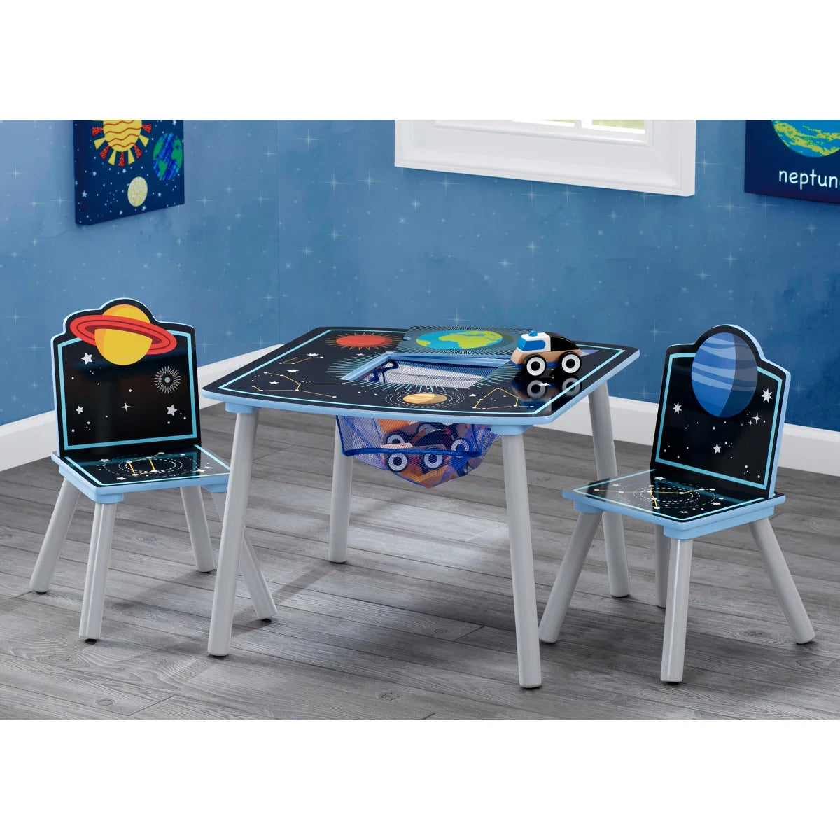 Ensemble table et chaises en bois pour enfants Delta Children Space Adventures avec rangement
