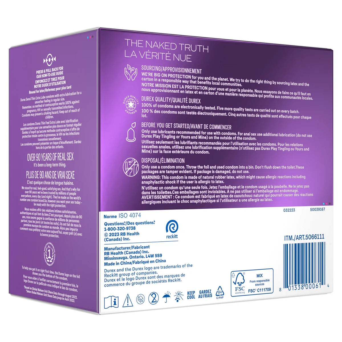 Préservatifs Durex Sensi-Thin, paquet de 60