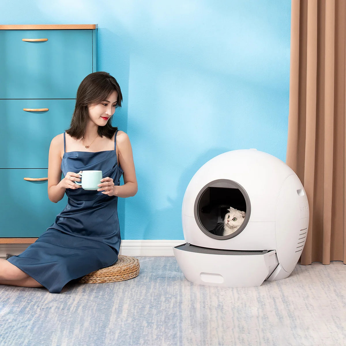 Bac à litière autonettoyant intelligent pour chat ELS Pet