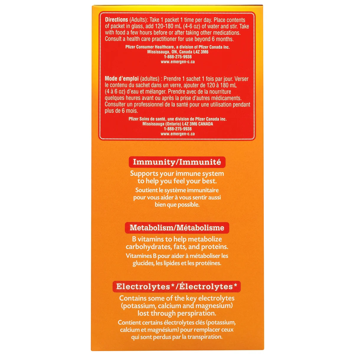 Emergen-C Super Orange, 1000 mg de vitamine C