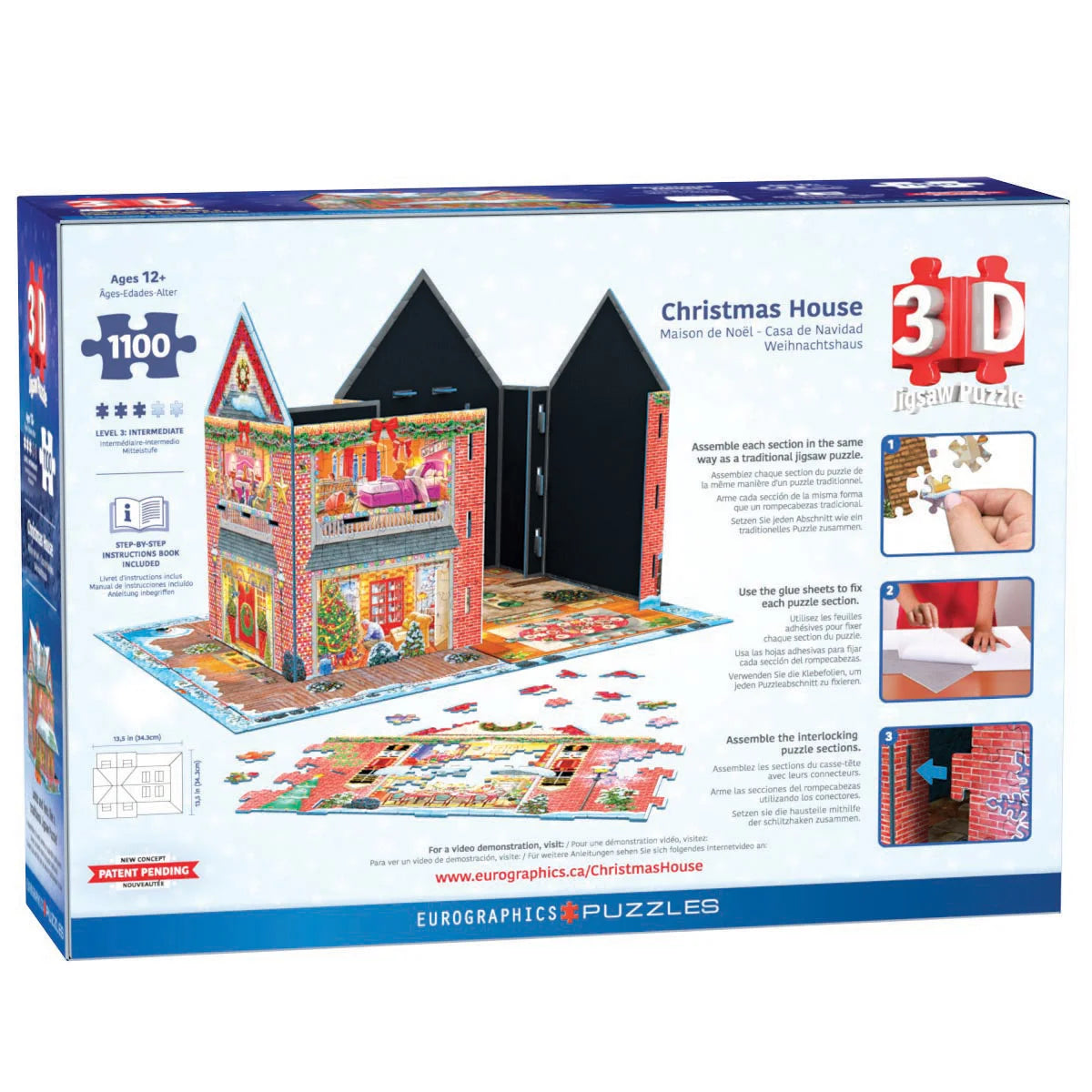 Puzzle 3D Maison de Noël Eurographics 1100 pièces