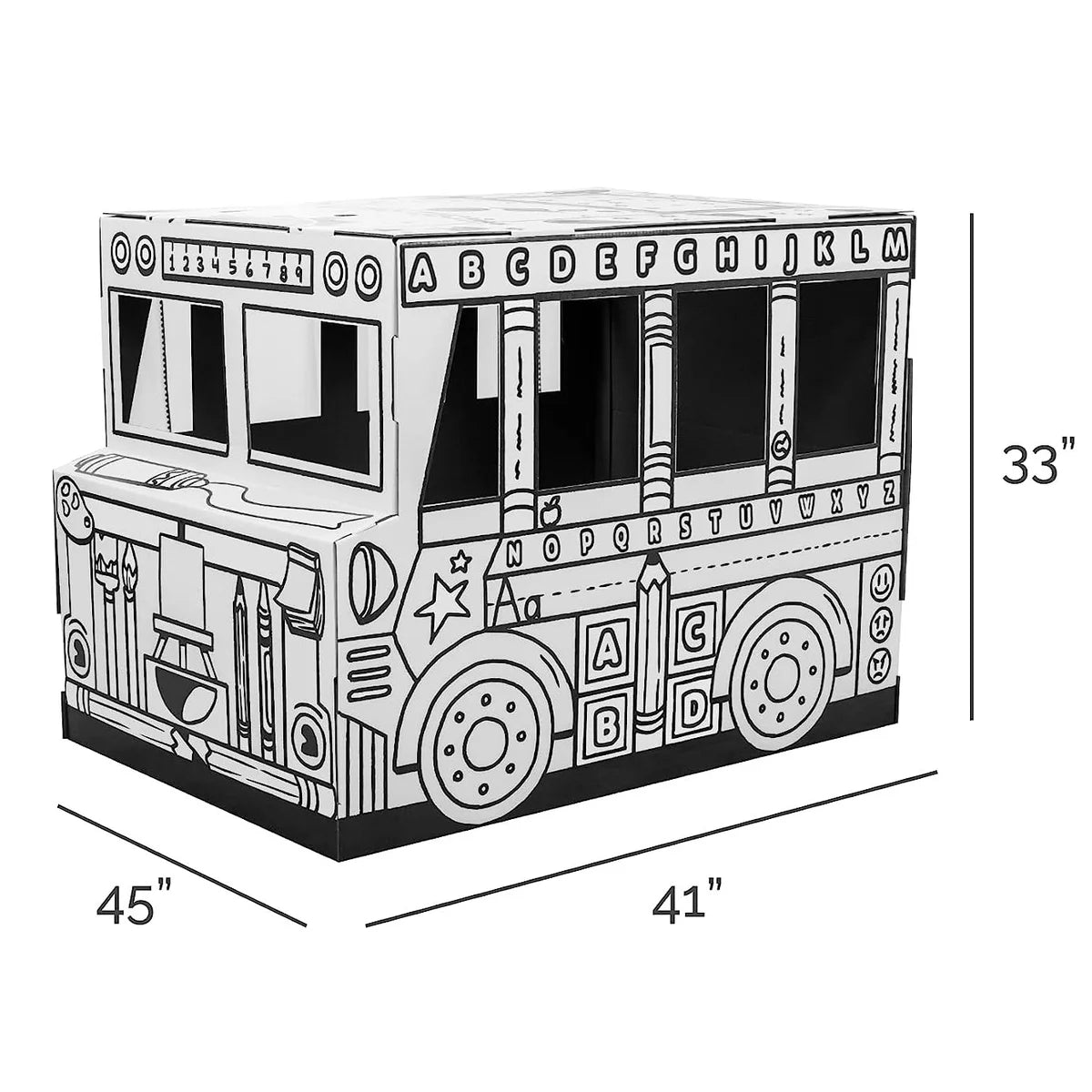 Fellowes - Bankers Box at Play : un bus scolaire en carton à colorier