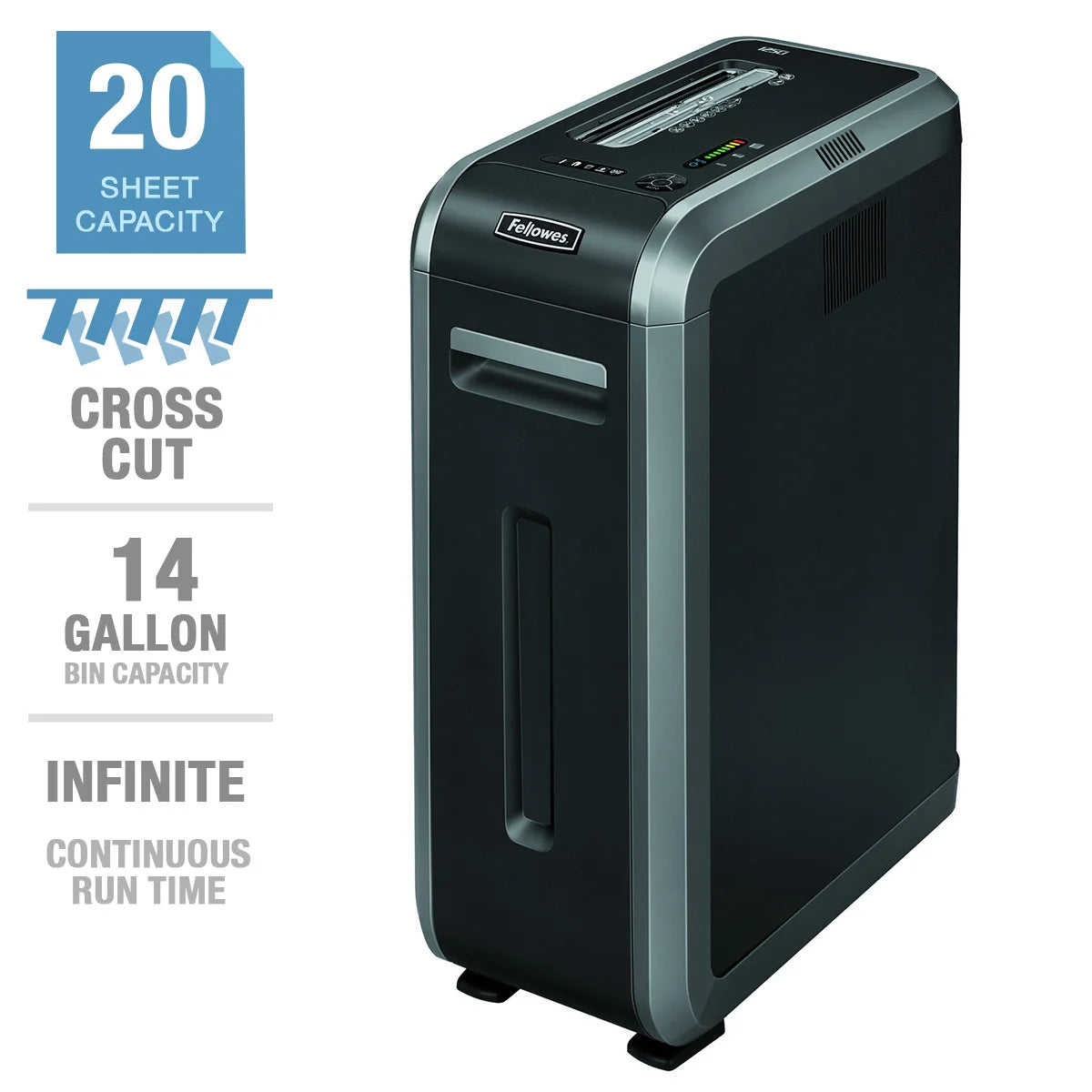Destructeur de documents à coupe croisée Fellowes Powershred 125Ci