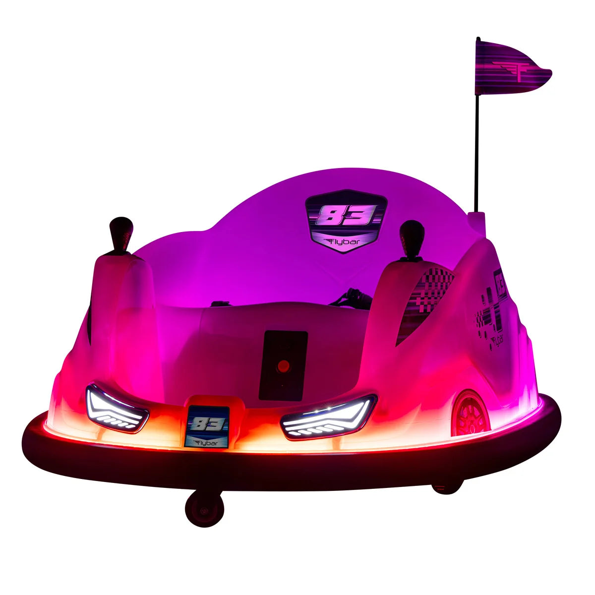 Voiture à chevaucher avec pare-chocs Flybar 12V GLOW