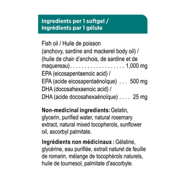 Genuine Health Omega 3+ Joy Fish Oil Supplement, 2000 mg EPA, 100 mg DHA - 240 Softgels