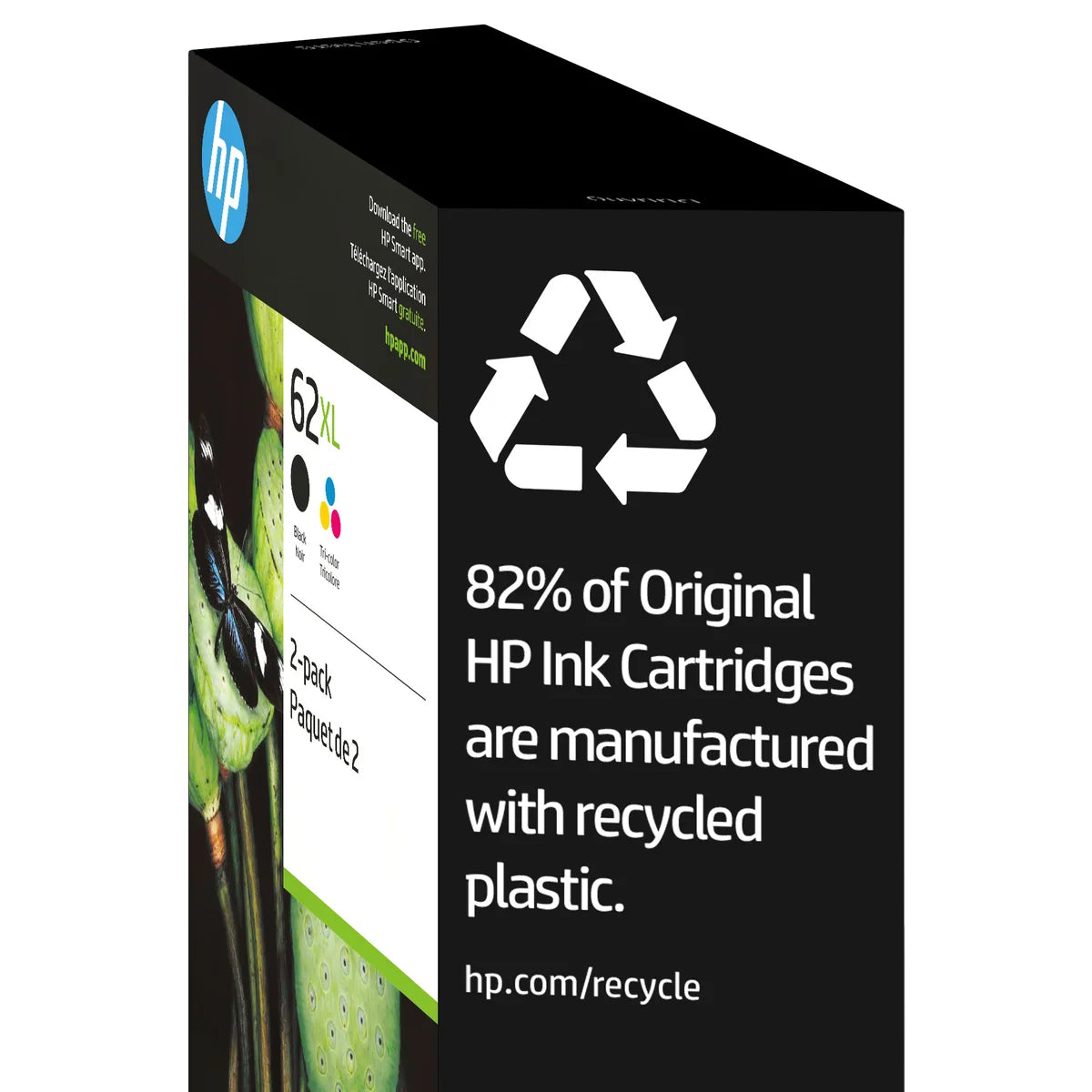 HP 62XL Black and Tri-Color High Yield Original Ink Cartridges (F6U02BN) Combo pack
