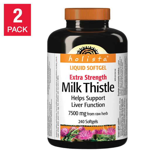 Holista Extra Strength Milk Thistle 250 mg - 240 softgels 2-pack