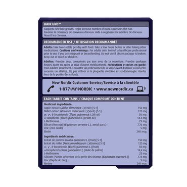 New Nordic Hair Gro, 2 x 60 Tablets