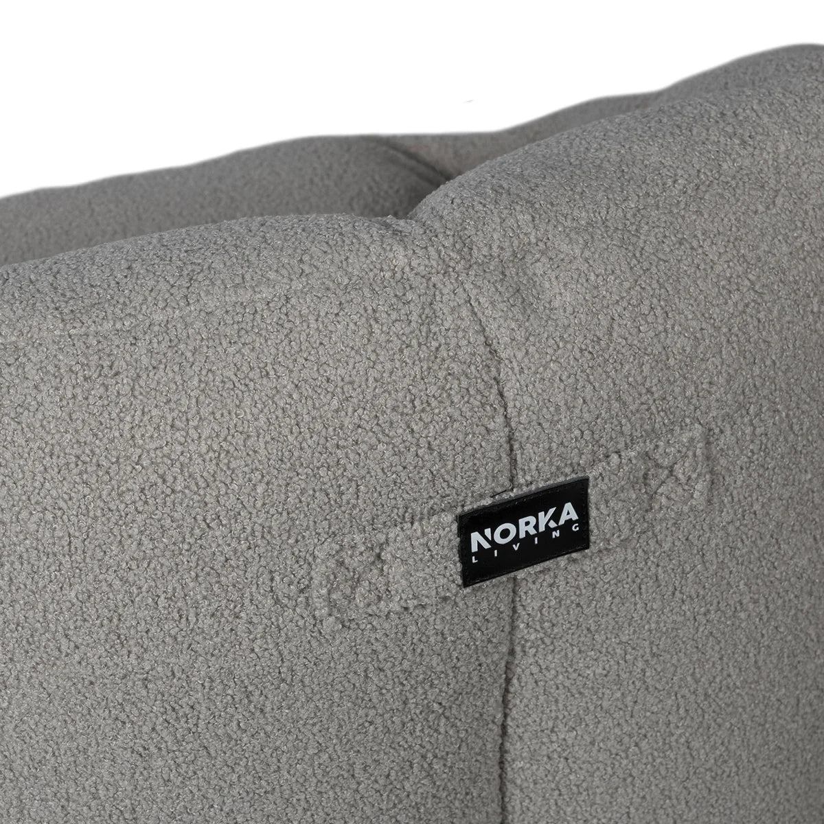 Fauteuil poire Norka Living Rod Sherpa | Gris