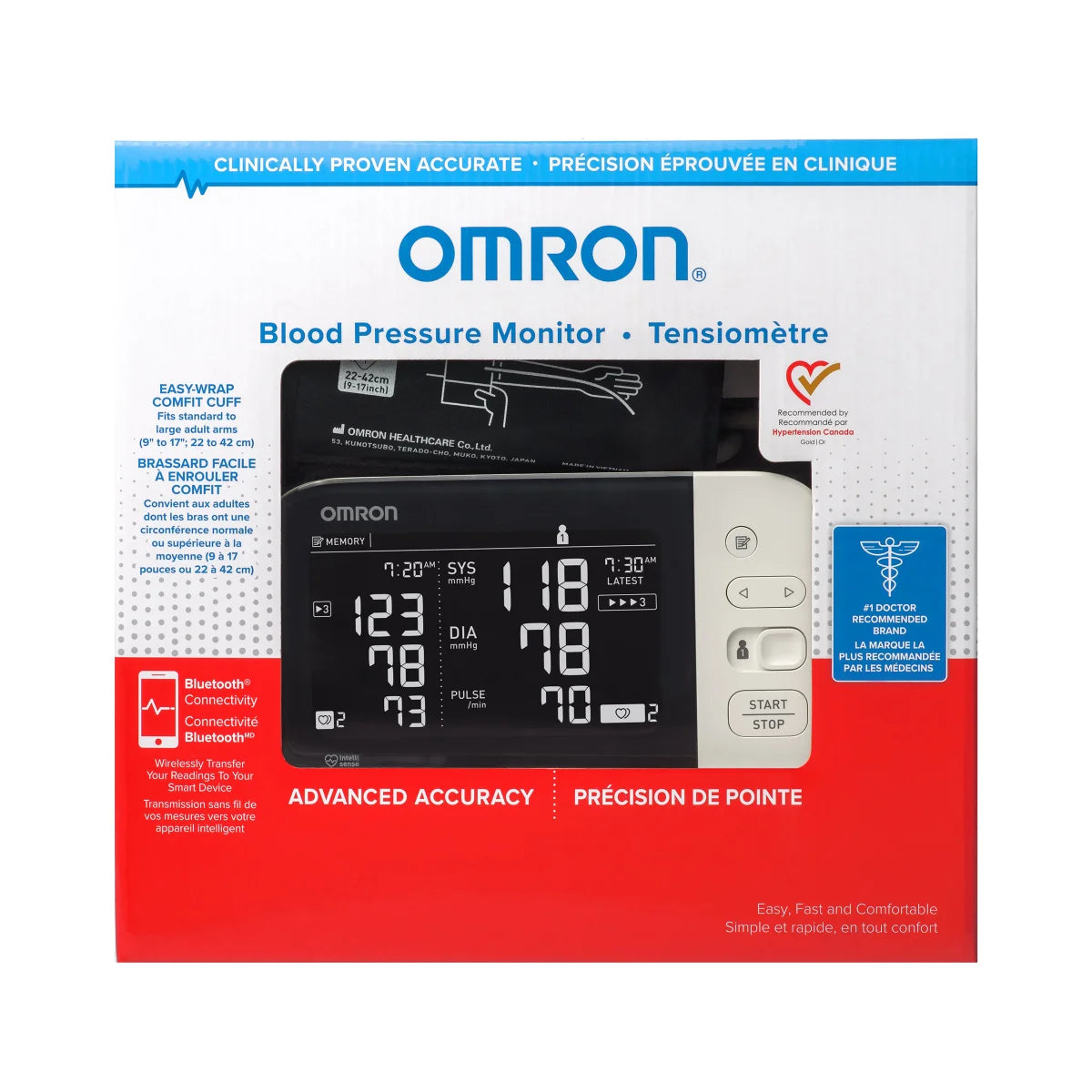 Tensiomètre Omron BP7455 avec connectivité Bluetooth
