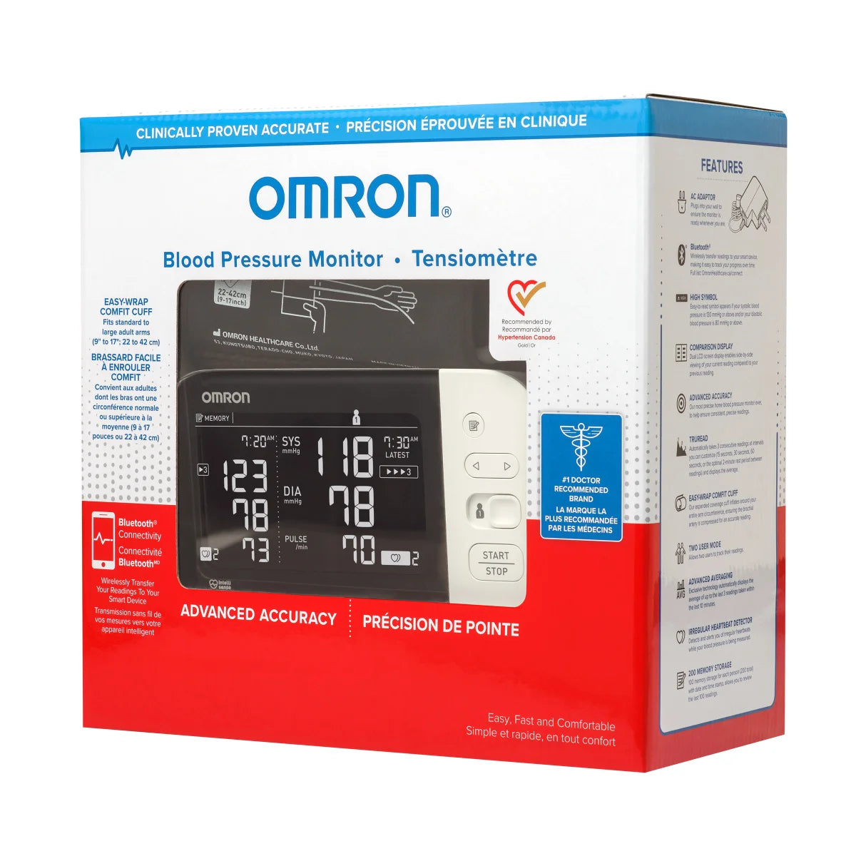 Tensiomètre Omron BP7455 avec connectivité Bluetooth