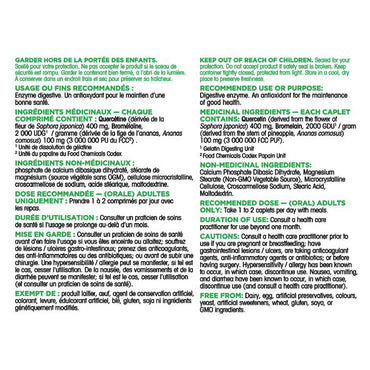 Organika Quercetin 120 caplets, 2-pack