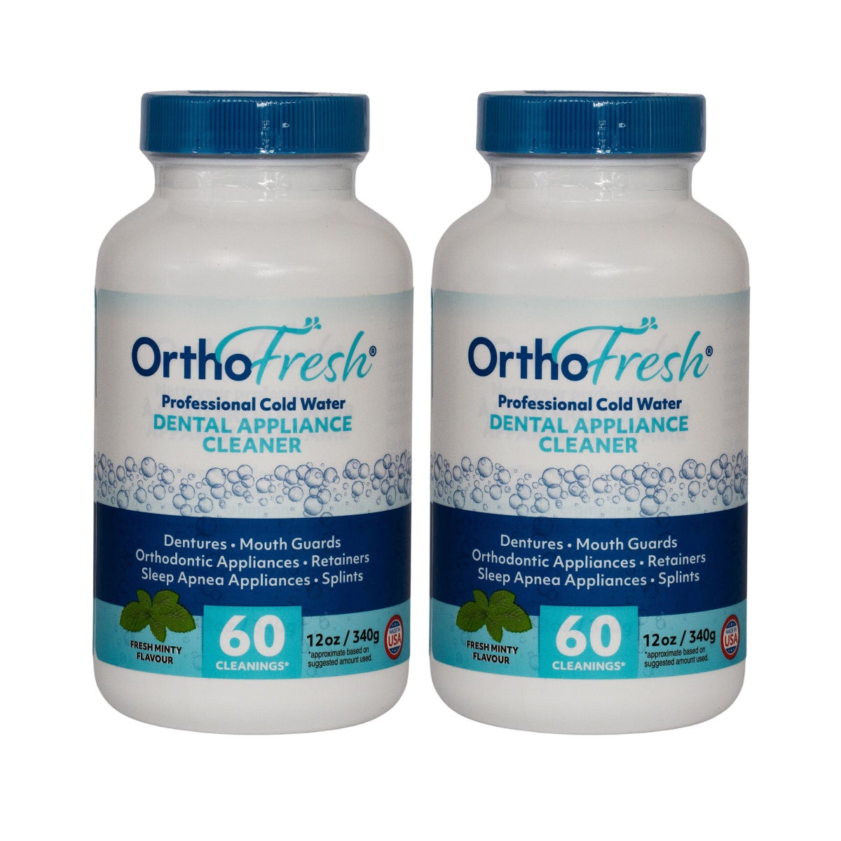 Nettoyant pour appareils dentaires OrthoFresh, 2 x 340 g