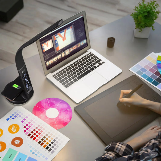 OttLite Wireless Charging LED Lamp with Colour- Changing Base