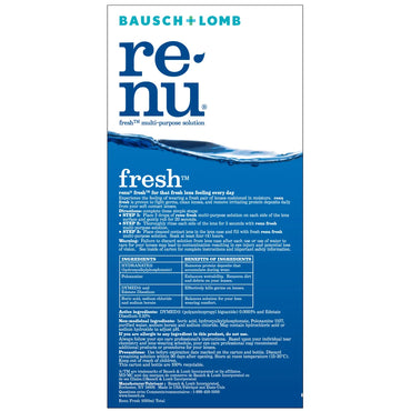 Renu Fresh Multi-Purpose Solution 2 x 480 ml + 60 ml