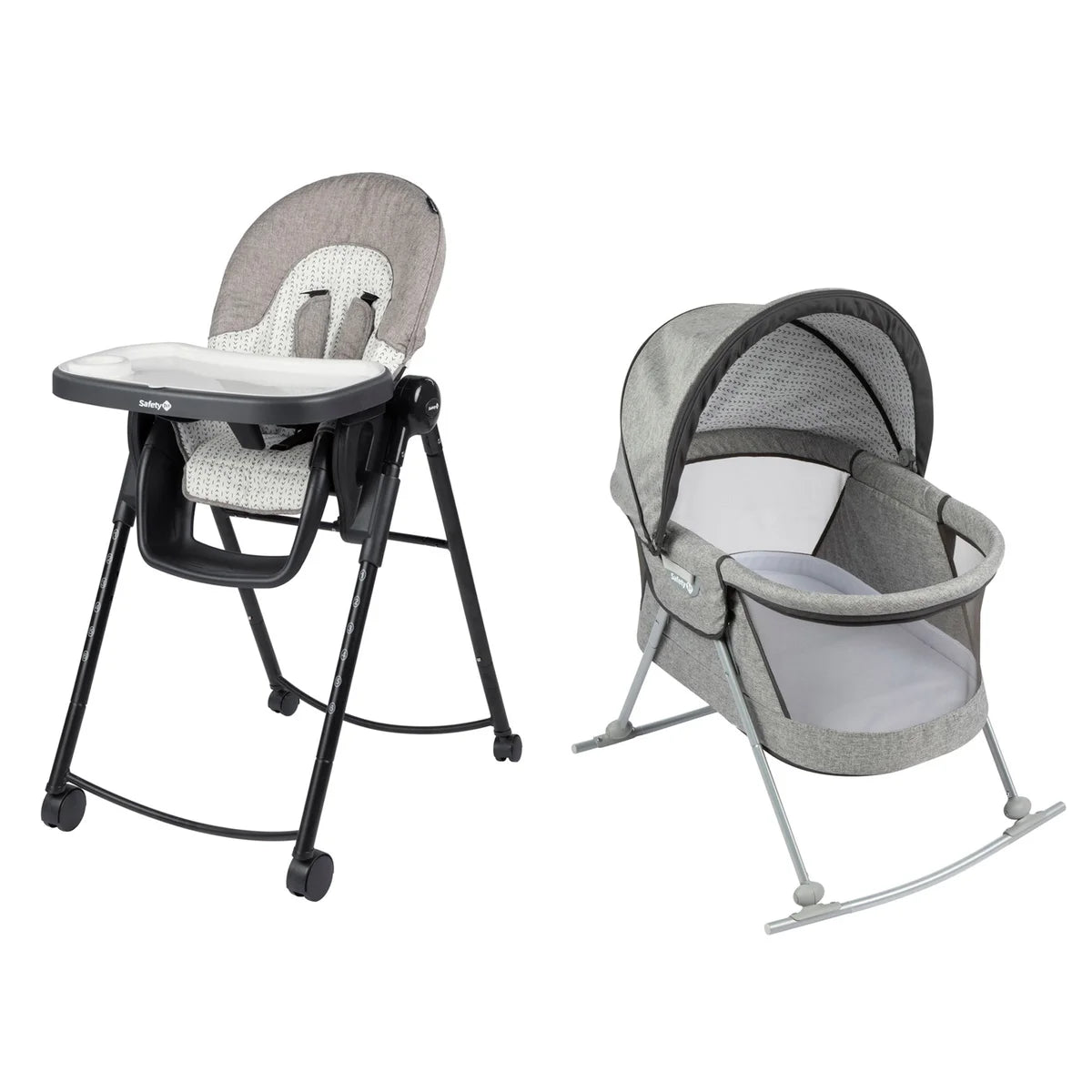 Ensemble 2 pièces Safety 1st Pathways Home, chaise haute et berceau