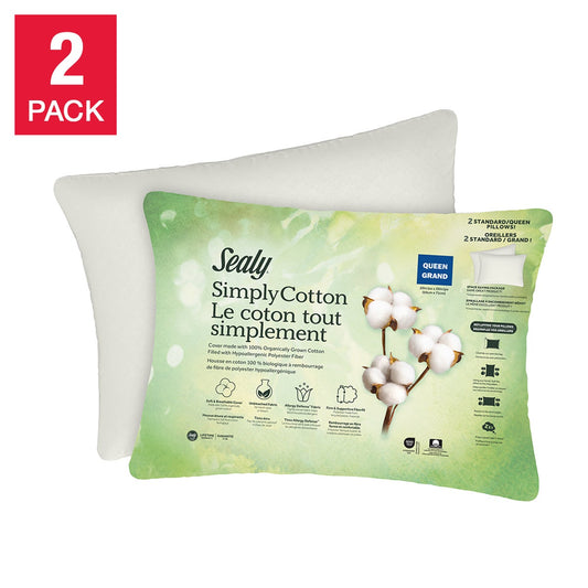 Sealy 2-Pack Organic Pillows