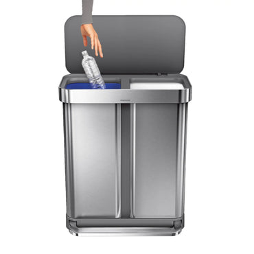 Simplehuman 58L Dual Compartment Step Trash Can