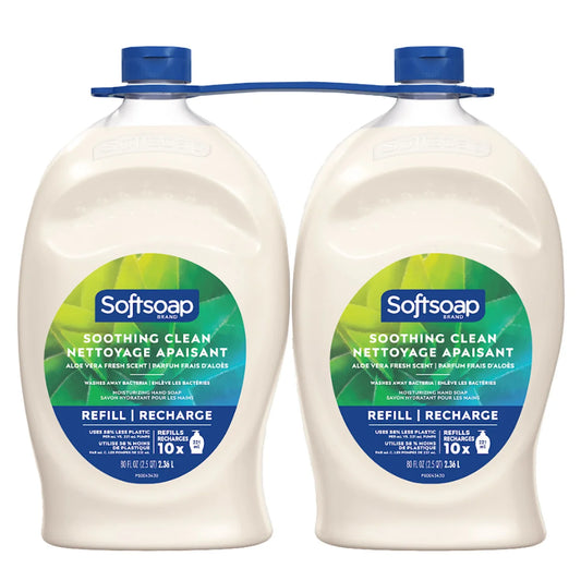 Softsoap Soothing Aloe Vera Liquid Moisturizing Hand Soap, 2 × 2.36 L
