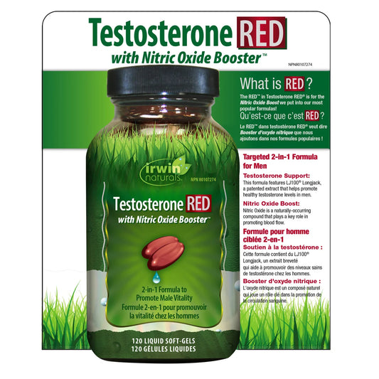 Testosterone RED with Nitric Oxide Booster 120 Soft Gels
