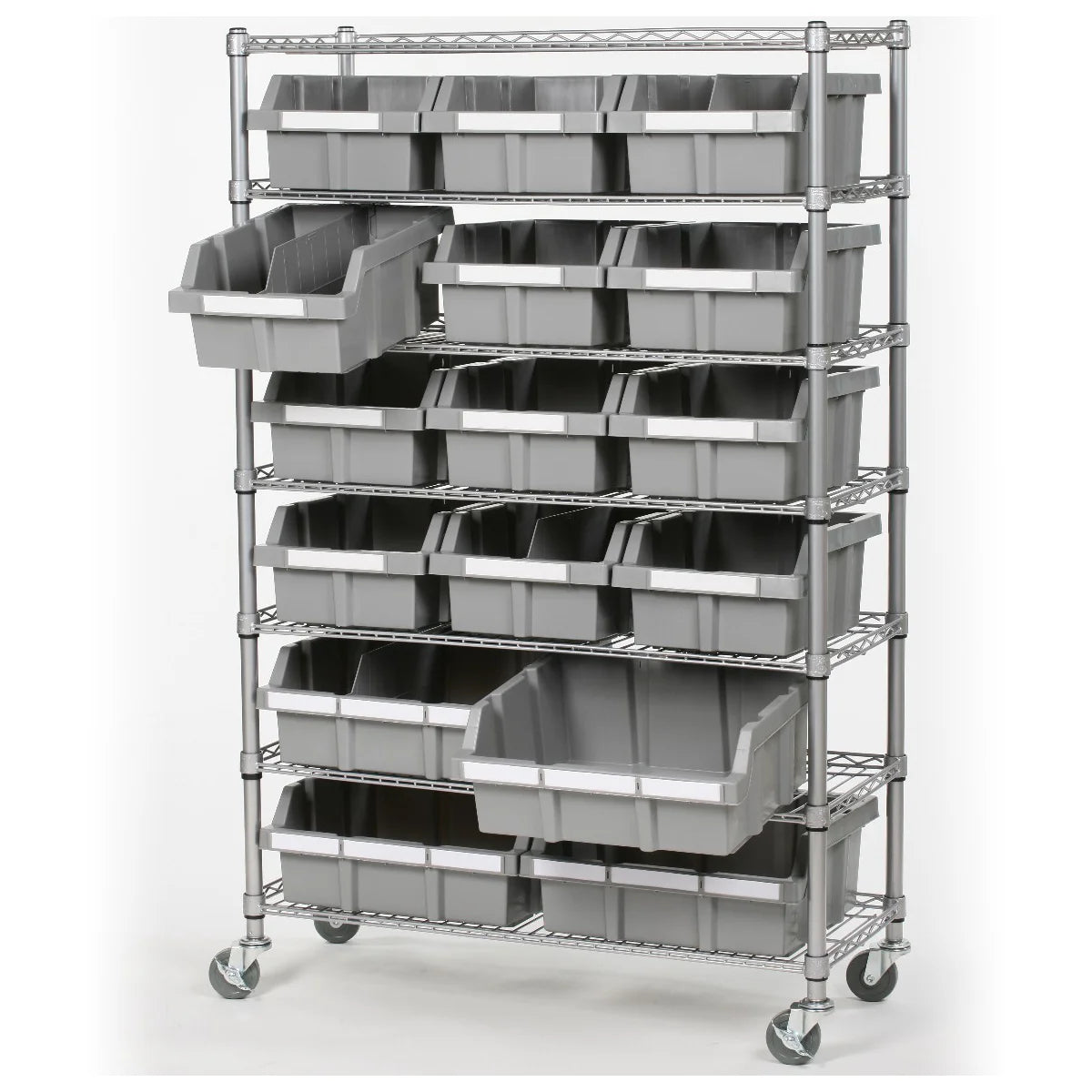 Vancouver Classics 7-Tier Steel Wire Shelving 16 Bin