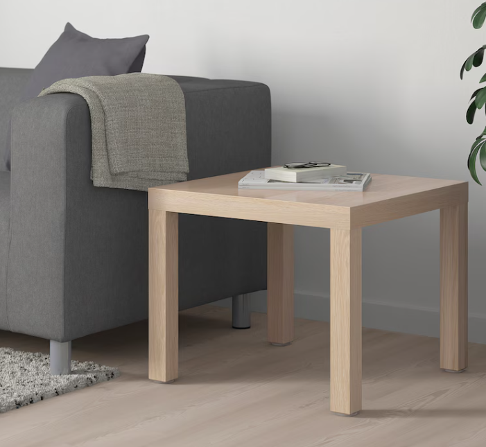 IKEA Lack - Small Coffee Table, Side Table White stained Oak Effect