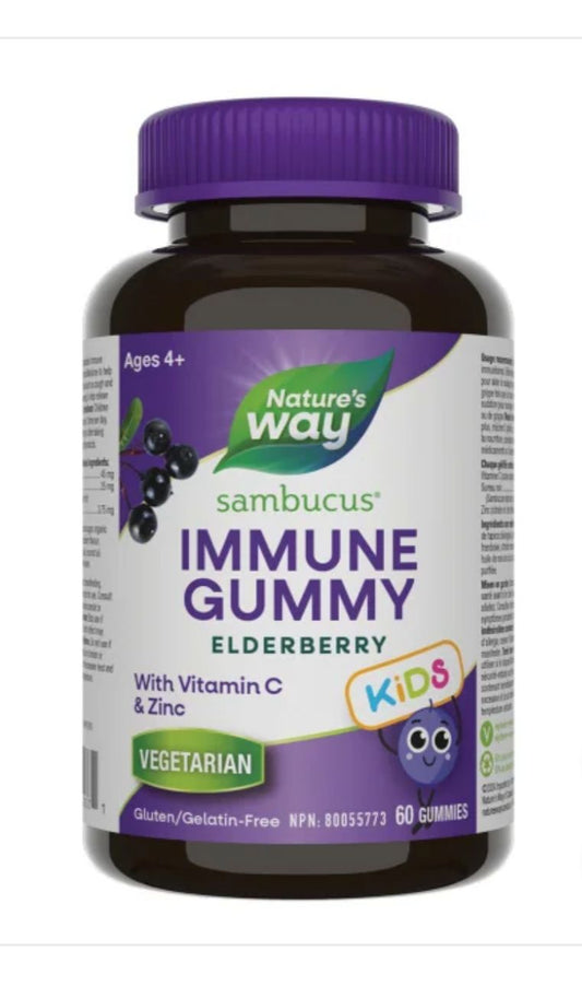 Sambucus Kids Elderberry Cold and Flu Care, 2 x 60 Gummies