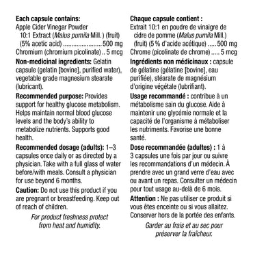 webber naturals Apple Cider Vinegar with Chromium 360 Capsules
