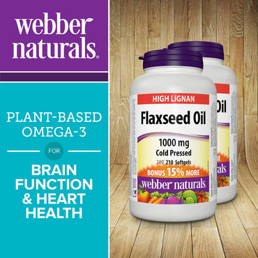 webber naturals Flaxseed Oil 1000 mg -- 2 x 210 Softgels