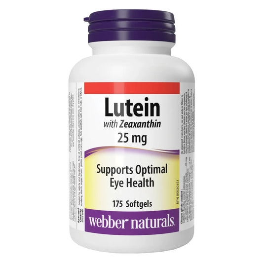 webber naturals Lutein 25 mg with 5mg of Zeaxanthin - 175 softgels
