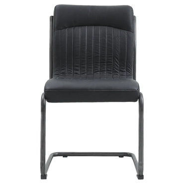 Nella Top Grain Leather Chair, 2-pack