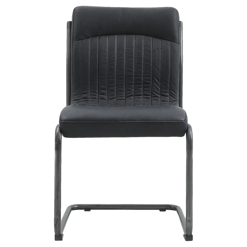 Nella Top Grain Leather Chair, 2-pack
