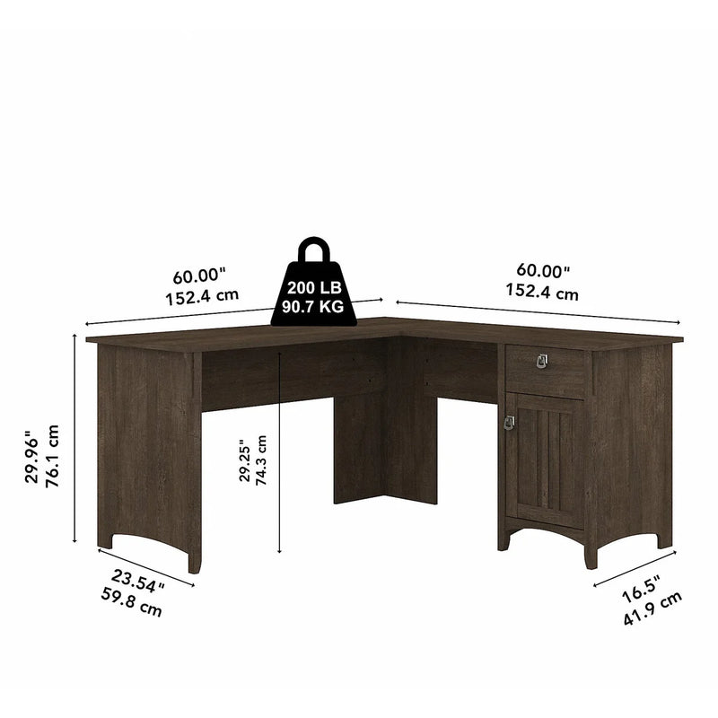 Bush Salinas L-shape Desk with Storage
