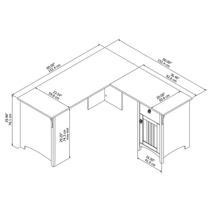 Bush Salinas L-shape Desk with Storage