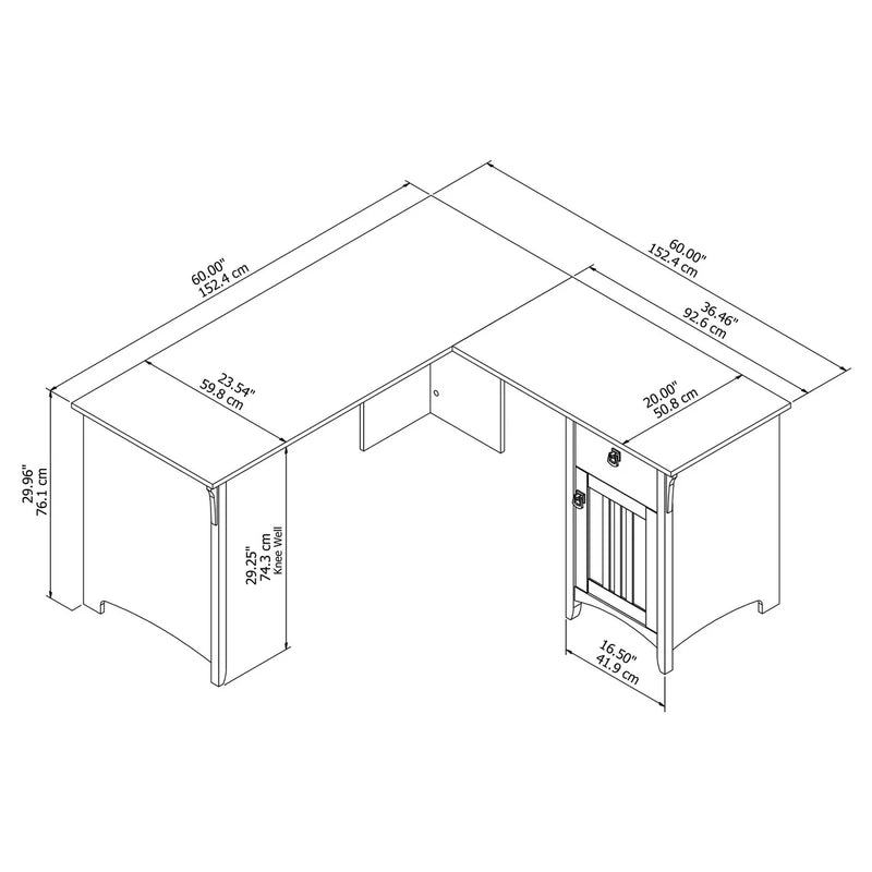 Bush Salinas L-shape Desk with Storage